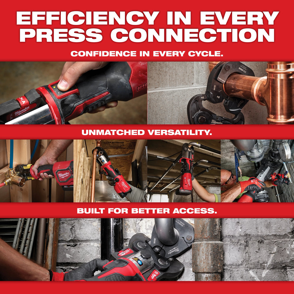 M12™ FORCE LOGIC™ Press Tool Kit w/ ONE‑KEY™ with 1/2" – 1" CTS‑V Jaws