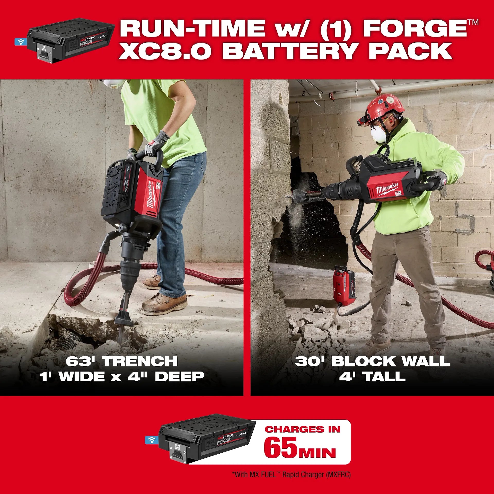 MX FUEL™ 27 lb SDS MAX Demolition Hammer