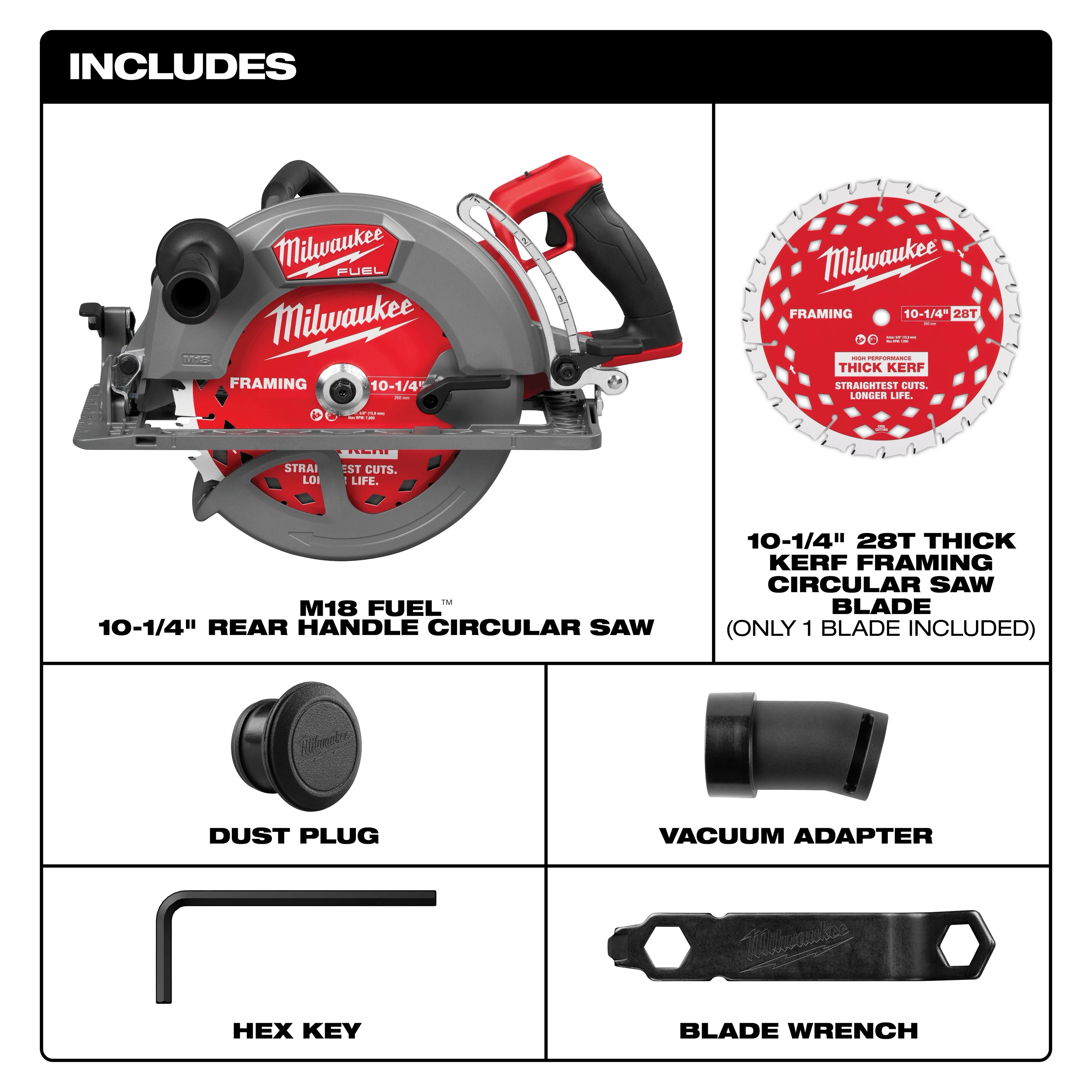 M18 FUEL™ 10-1/4" Rear Handle Circular Saw