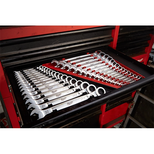 15pc Ratcheting Combination Wrench Set - Metric