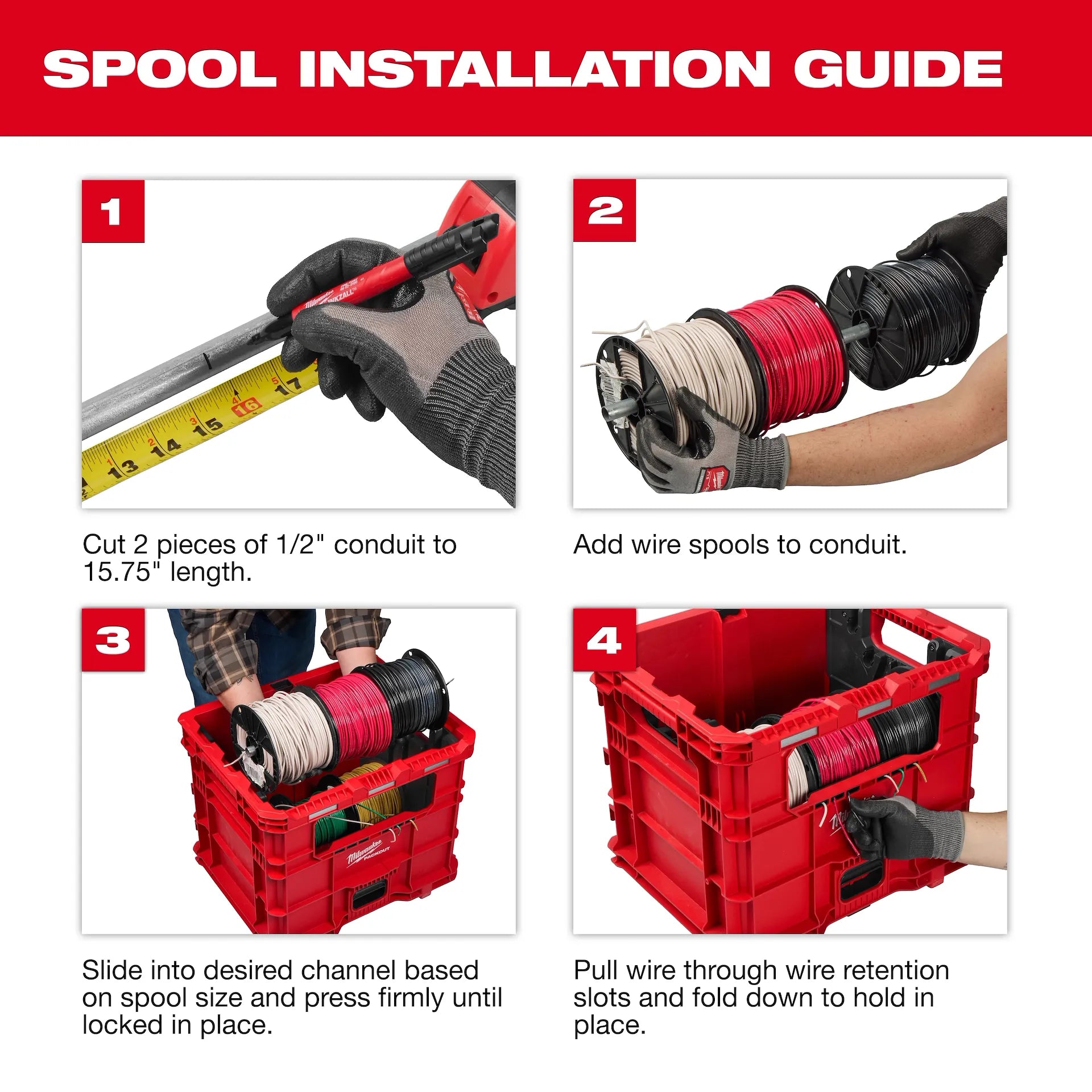 PACKOUT™ Wire Pulling XL Crate