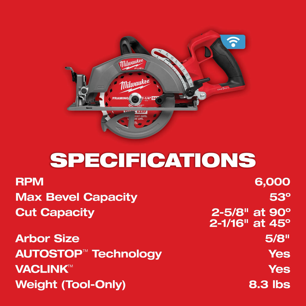 M18 FUEL™ 7-1/4" Rear Handle Circular Saw w/ONE-KEY ™