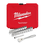 25pc 1/4" Drive Metric & SAE Ratchet and Socket Set with FOUR FLAT™ SIDES