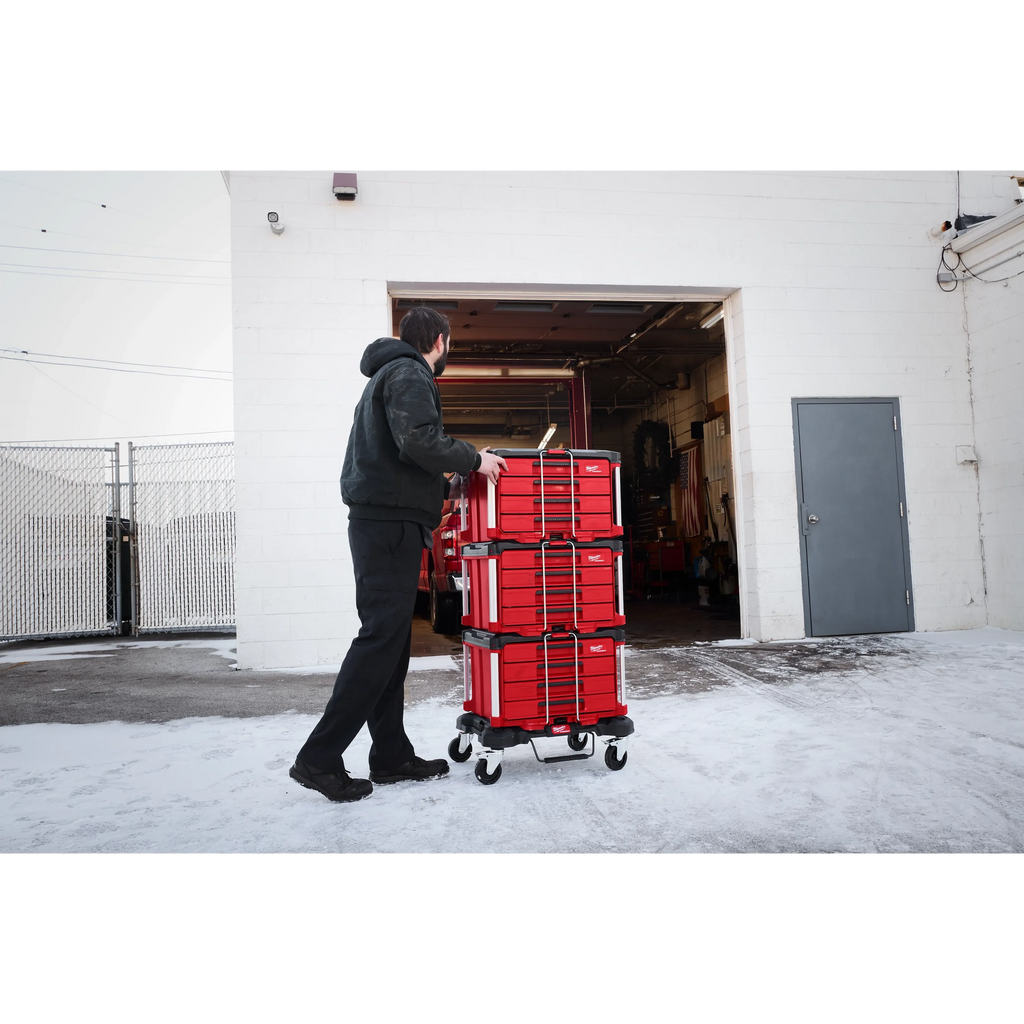 242pc. 1/4”, 3/8”, & 1/2” Drive Metric & SAE Ratchet & Socket Set with PACKOUT™ 4-Drawer Tool Box