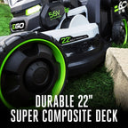 22" Self-Propelled Mower with Super Composite Deck, Select Cut™ and Touch Drive™