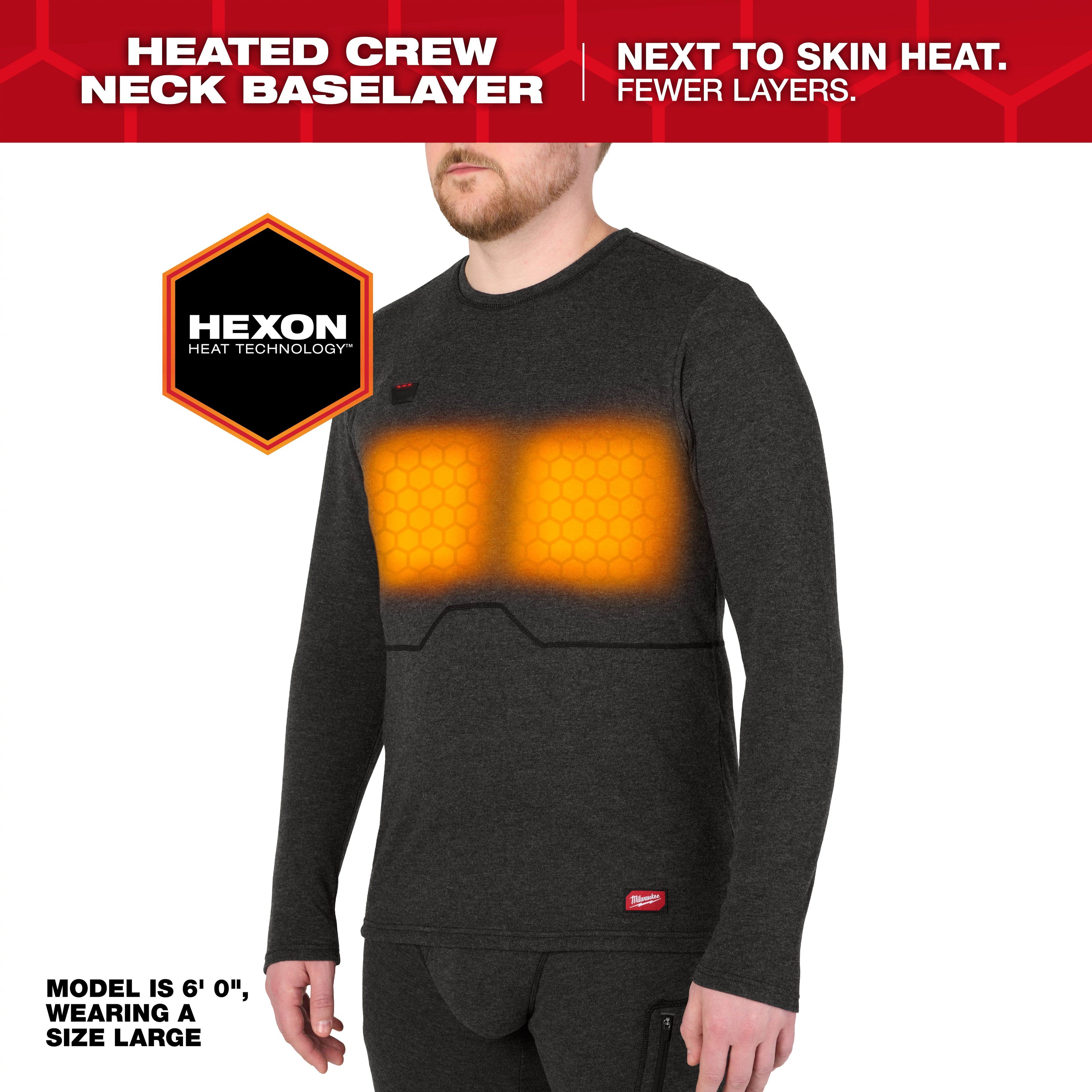 Milwaukee® Heated Merino Wool Crew Neck Baselayer