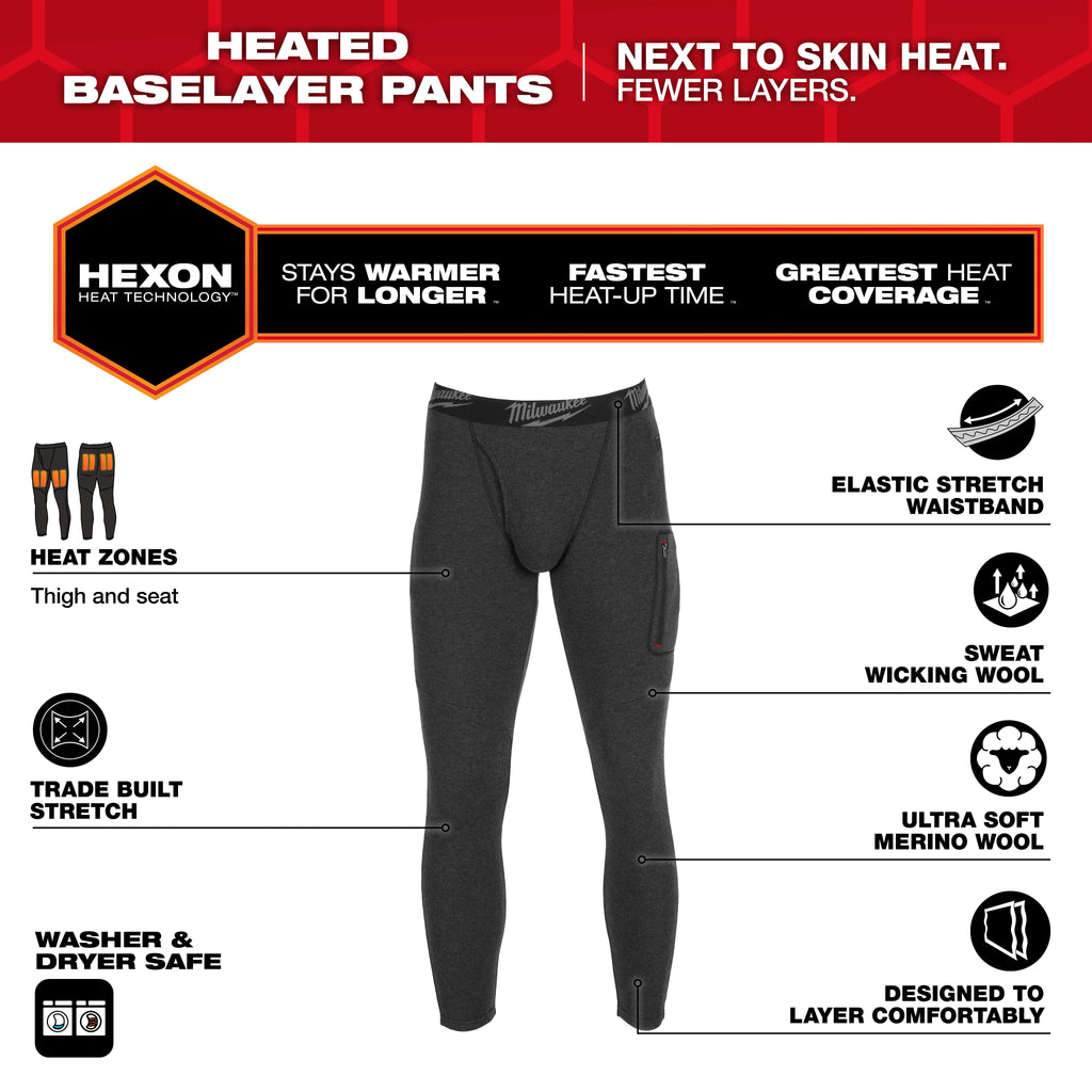Milwaukee® Heated Merino Wool Baselayer Pants